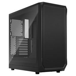 Fractal Design Focus 2 Mid Tower ATX Gaming, Negro con Ventana Lateral de Vidrio Templado, Compatible con ATX, Micro-ATX, Mini-ITX