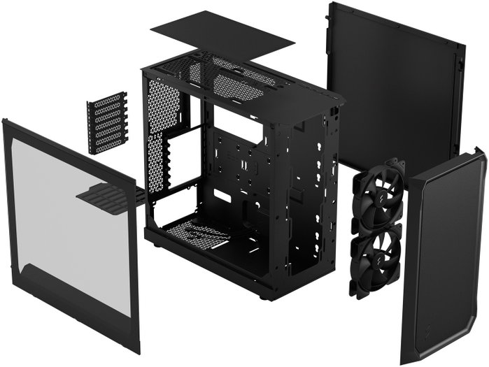 Fractal Design Focus 2 Negro con Vidrio Templado