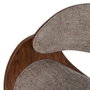 Ixia Silla con ruedas beige-marrón tejido-madera