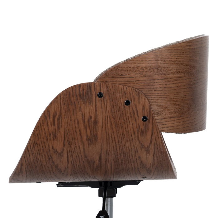 Ixia Silla con ruedas beige-marrón tejido-madera