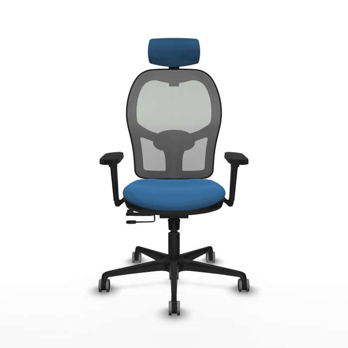 PIQUERAS Y CRESPO Silla de oficina Jorquera Azul claro y Gris con mecanismo Sincro/Traslack PIQUERAS Y CRESPO Silla de oficina Jorquera Azul claro y Gris con mecanismo Sincro/Traslack