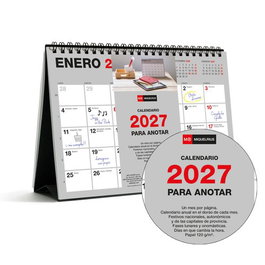 MIQUELRIUS Calendario de Sobremesa Basic Mensual para Escribir 2027 A5