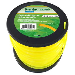 Riegolux RGX Hilo de Nylon para Desbrozadora 3,3mm x 100m Amarillo