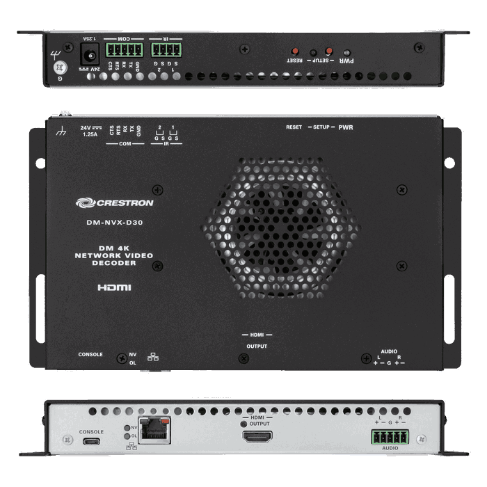 Crestron DM-NVX-D30 Decodificador AV en Red 4K60 4:4:4 HDR, Network AV Decoder, 6511507