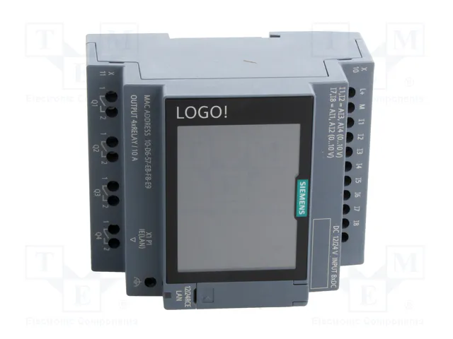 Siemens LOGO! 6ED1052-1MD08-0BA3 RCE Módulo base con pantalla DC 12/24V