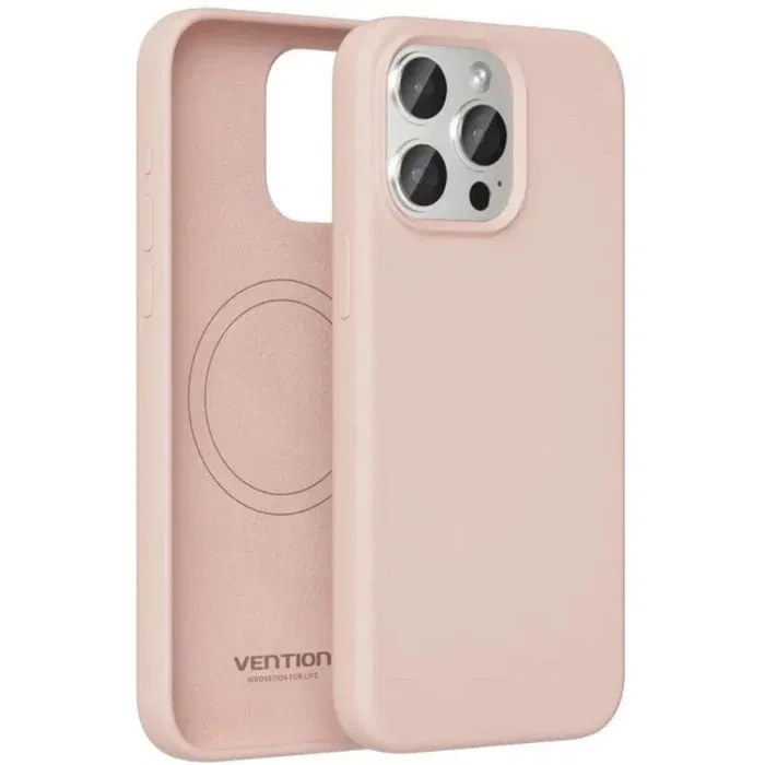 Vention KUEP0-40 Funda de Silicona Líquida con MagSafe Compatible con iPhone 14 Pro Max - Rosa