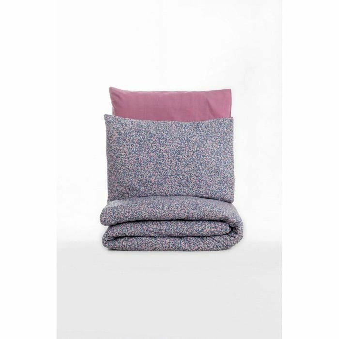 Aucune Juego de Cama Rosa con Funda Nórdica y 2 Fundas de Almohada