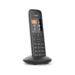 Gigaset C570HX Teléfono DECT/analógico inalámbrico con altavoz y pantalla a color, Negro