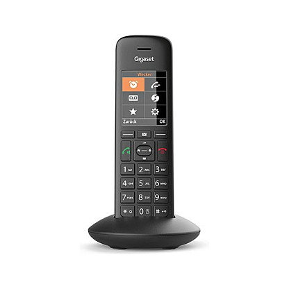 Gigaset C570HX Teléfono DECT/analógico inalámbrico con altavoz y pantalla a color, Negro