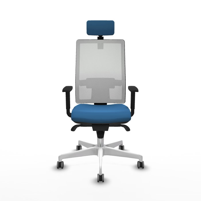 PIQUERAS Y CRESPO Silla de oficina Horna con mecanismo Sincro, Azul claro y Blanco PIQUERAS Y CRESPO Silla de oficina Horna con mecanismo Sincro, Azul claro y Blanco