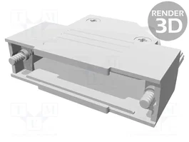 HARTING Carcasa de Metal para Conectores D-Sub 25pin y HD 44pin