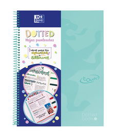 Bloc Oxford School Eu.Book Touch Micro.Tapa Extra A4+ 80H Dots 90G Ice Mint (Set de 5)