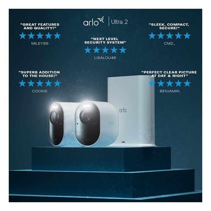 Arlo Arlo Ultra 2 Kit de 3 Cámaras Inalámbricas 4K - Blanco