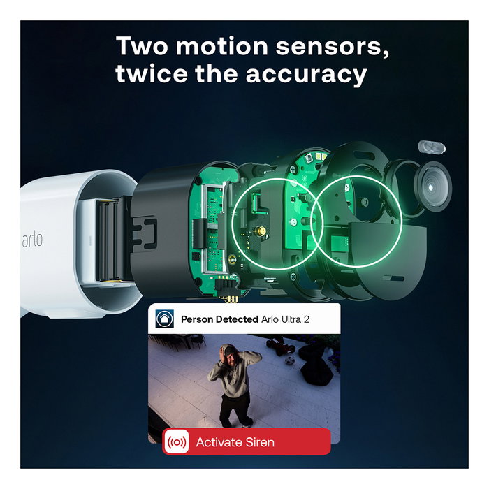 Arlo Arlo Ultra 2 Kit de 3 Cámaras Inalámbricas 4K - Blanco