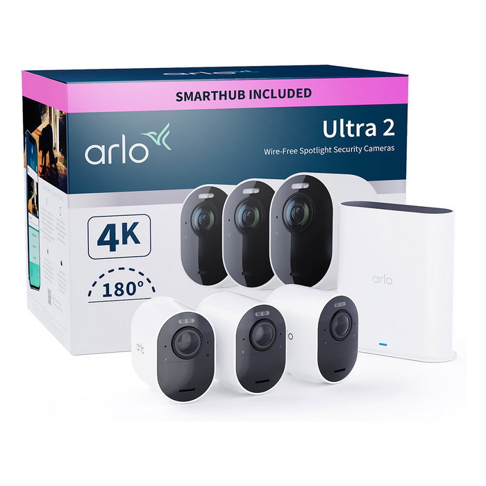 Arlo Arlo Ultra 2 Kit de 3 Cámaras Inalámbricas 4K - Blanco