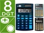 Liderpapel Calculadora XF08 Bolsillo 8 Dígitos Solar y Pilas 98x62x8 mm