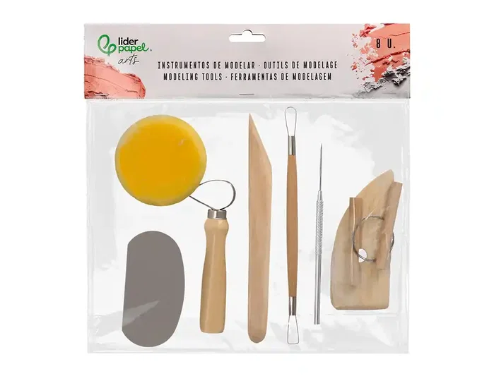Liderpapel Pack 8 Herramientas Surtidas para Modelar, Certificado FSC