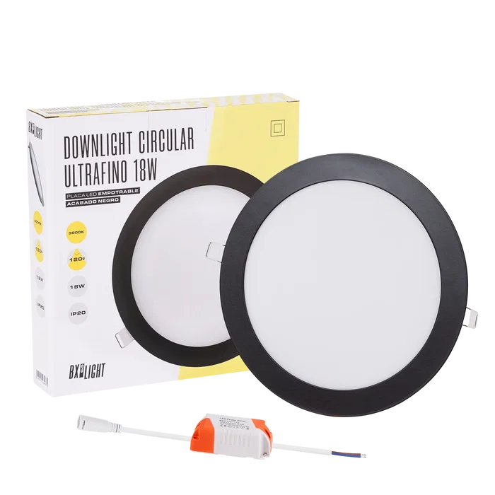 BX3 LIGHT Placa LED Circular 18W 1380Lm, Luz Blanco Frio 4200K, Empotrable o Superficie, 40.000H BX3-GP-LZ-3-B-W BX3 LIGHT Placa LED Circular 18W 1380Lm, Luz Blanco Frio 4200K, Empotrable o Superficie, 40.000H BX3-GP-LZ-3-B-W