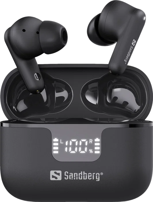 Sandberg Wireless Earbuds ANC+ENC Negro