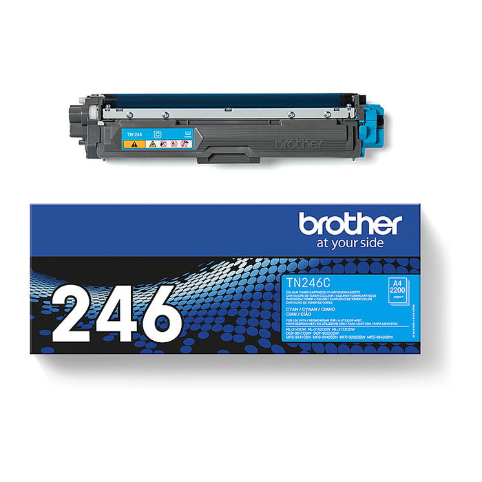 Brother TN-246C Tóner Cian Original - Rendimiento 2200 Páginas ISO/IEC 19798 - Compatible con HL-3142CW, HL-3152CDW, DCP-9022CDW Brother TN-246C Tóner Cian Original - Rendimiento 2200 Páginas ISO/IEC 19798 - Compatible con HL-3142CW, HL-3152CDW, DCP-9022CDW