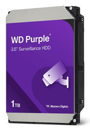 Western Digital Disco Duro Interno Purple 1TB 64MB 3.5" SATA 6Gb/s 5640 rpm para Vigilancia