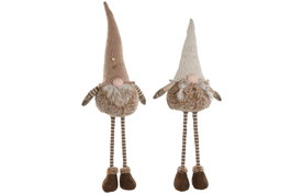 DKD Home Decor Figura de Gnomos 85, Surtido de 2 Unidades