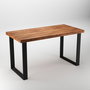 Emuca Juego de patas rectangulares Square para mesa, ancho 600mm, Acero, Pintado negro