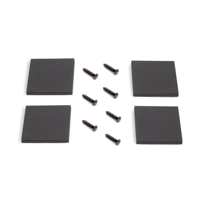 Emuca Juego de patas rectangulares Square para mesa, ancho 600mm, Acero, Pintado negro