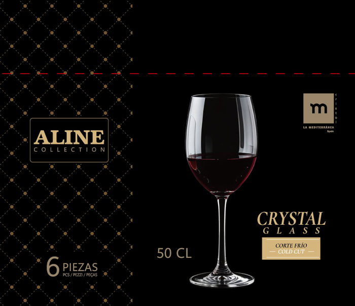 La Mediterranea Copa de Cristal Vino Aline 50cl (Pack de 24)