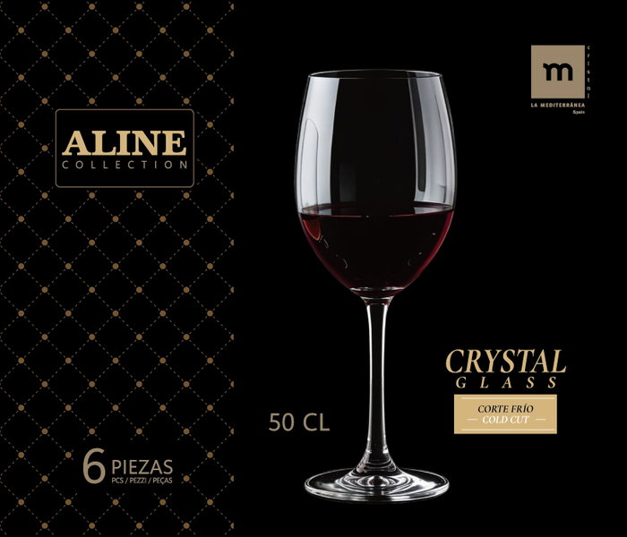 La Mediterranea Copa de Cristal Vino Aline 50cl (Pack de 24)