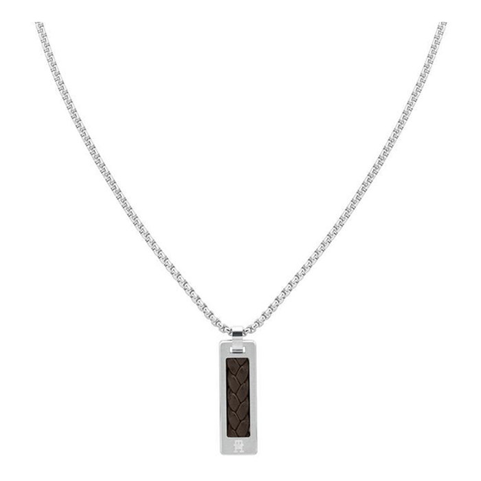 Tommy Hilfiger Collar para Hombre en Acero Inoxidable Gris 61cm