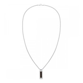 Tommy Hilfiger Collar para Hombre en Acero Inoxidable Gris 61cm