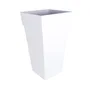 Eda Maceta Toscana XXL Cuadrada 43.3 x 43.3 x H 80 cm 98 L Blanco
