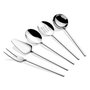 Hermia Juego de Servicio de Acero Inoxidable Silver 5 Piezas