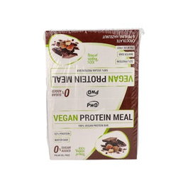PWD NUTRITION Barritas Veganas Proteína Comida Sabor Choco-Avellana Praliné 12 Unidades Alto en Proteína 0% Azúcares