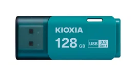 Kioxia LU301L128GG4 - Memoria USB 3.2 Gen 1 de 128 GB, USB Tipo A, Color Azul, Con Tapa