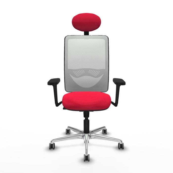 PIQUERAS Y CRESPO Silla de oficina Zulema con Mecanismo Sincro, Rojo y Blanco