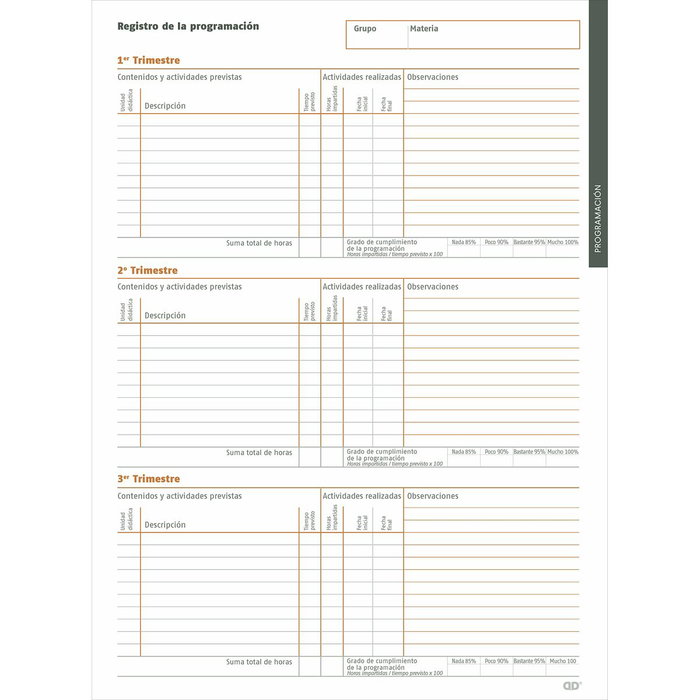 Additio Carpeta Global para Profesorado 24x32cm Surtida