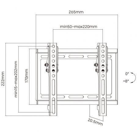 Aisens Soporte de Pared Inclinable WT42T-159 para TV de 23-42"/ hasta 35kg Aisens Soporte de Pared Inclinable WT42T-159 para TV de 23-42"/ hasta 35kg