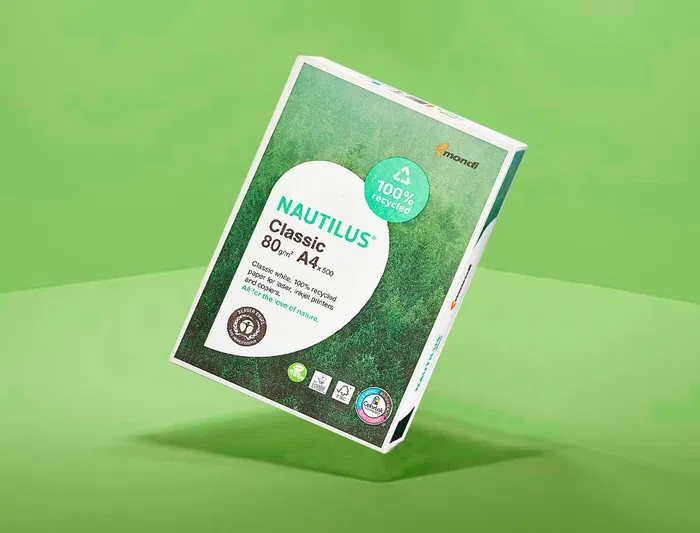 Nautilus Papel Multifuncion Din A4 80 Gramos Blanco 500 Hojas 100% Reciclado