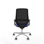PIQUERAS Y CRESPO Silla de oficina Mardos con mecanismo Sincro/Traslack, Azul claro y Negro