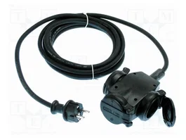 AS SCHWABE Prolongador de alimentación H07RN-F 3G2,5mm2 5m negro