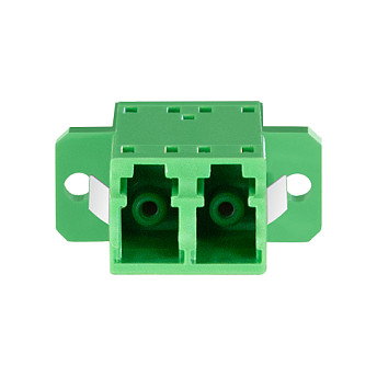 LogiLink Adaptador de Fibra LC Duplex con Brida, 12 piezas, Verde