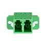 LogiLink Adaptador de Fibra LC Duplex con Brida, 12 piezas, Verde