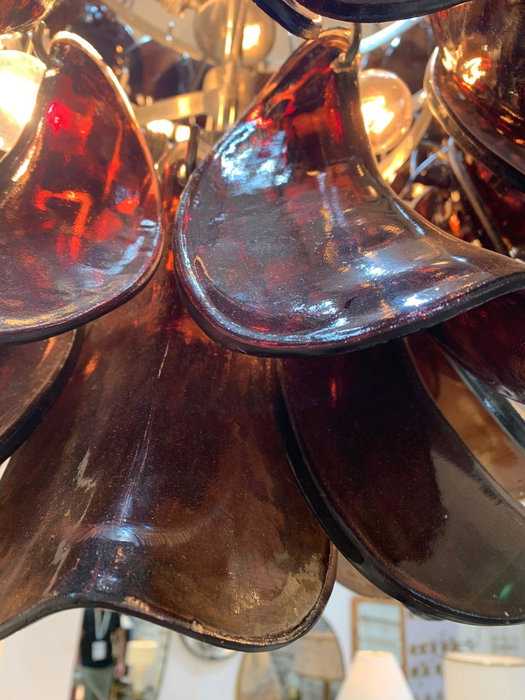 DKD Home Decor India lamps 1c25 Lámpara de Techo Acero y Cristal Plateado Marron 80 x 80 x 80 cm