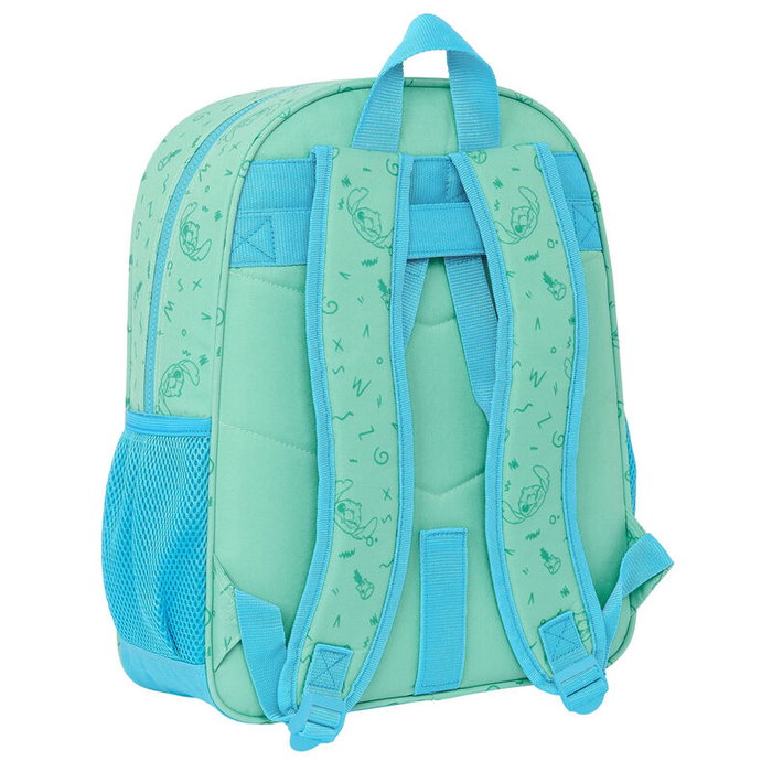 Safta Mochila Junior Adaptable a Carro Stitch Aloha - Mochila Escolar con Ruedas, 38x32x12 cm