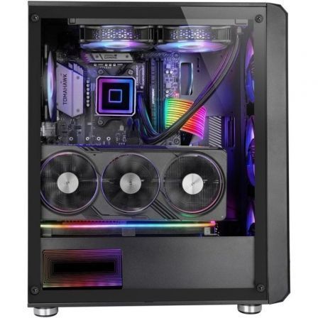 Mars Gaming Caja Gaming Semitorre MC-VAULT, con 4 Ventiladores ARGB y Ventana Cristal Templado, ATX, MicroATX, Mini-ITX, Espacio Gráfica 358mm