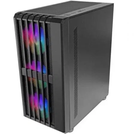 Mars Gaming Caja Gaming Semitorre MC-VAULT, con 4 Ventiladores ARGB y Ventana Cristal Templado, ATX, MicroATX, Mini-ITX, Espacio Gráfica 358mm