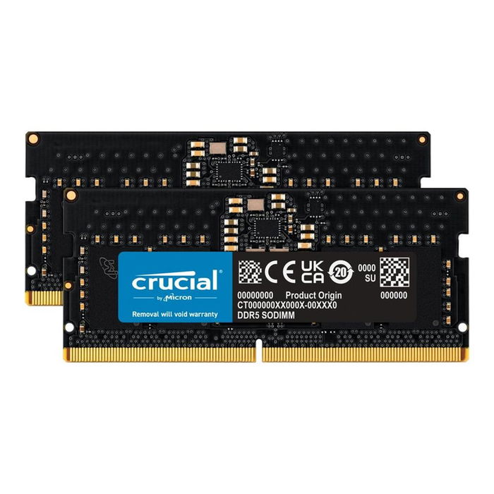 Crucial ddr5 kit 96 gb: 2 x 48 gb - so dimm 262-pin - 5600 mhz / pc5-44800 Crucial ddr5 kit 96 gb: 2 x 48 gb - so dimm 262-pin - 5600 mhz / pc5-44800