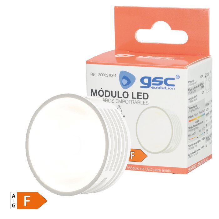 Serie Andulo Módulo LED plano para focos y aros empotrables 6,5W 4000K Serie Andulo Módulo LED plano para focos y aros empotrables 6,5W 4000K